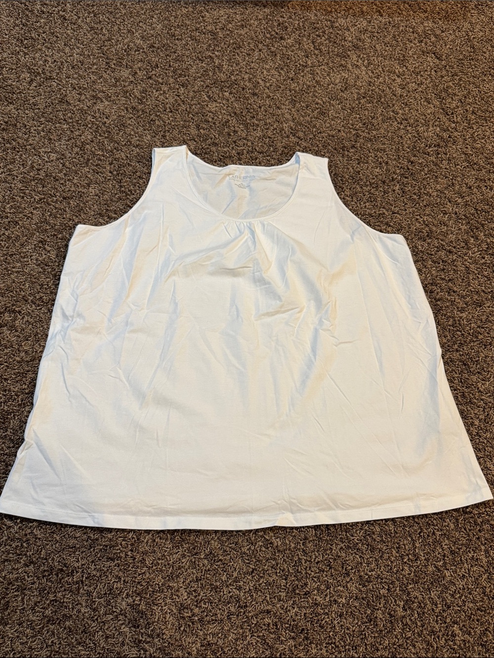 Catherines White Scoop Neck Tank Top
